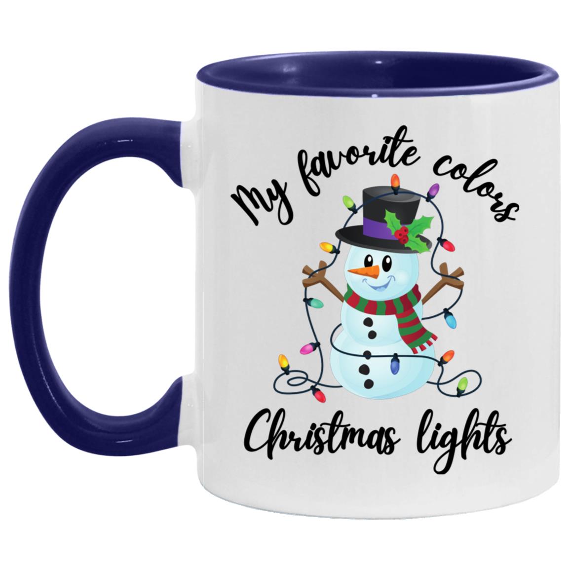 My Favorite Colors Snowman Mugs