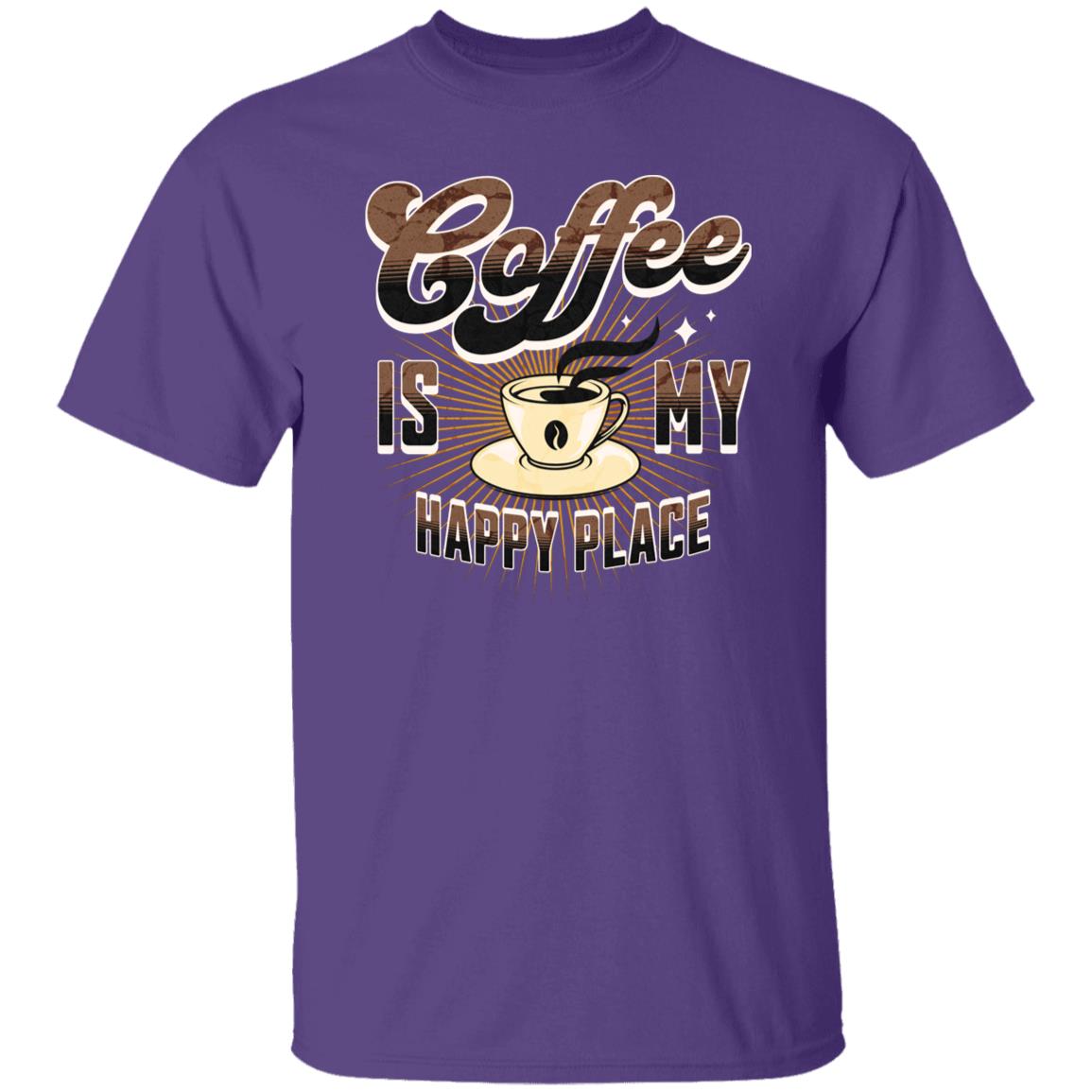 Coffee Is My Happy Place Funny Novelty Unisex T-Shirt