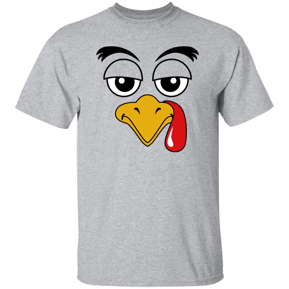 Thanksgiving Turkey Face Costume Funny Unsex T-Shirt