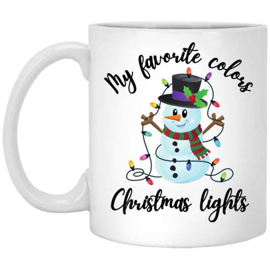 My Favorite Colors Snowman Mugs