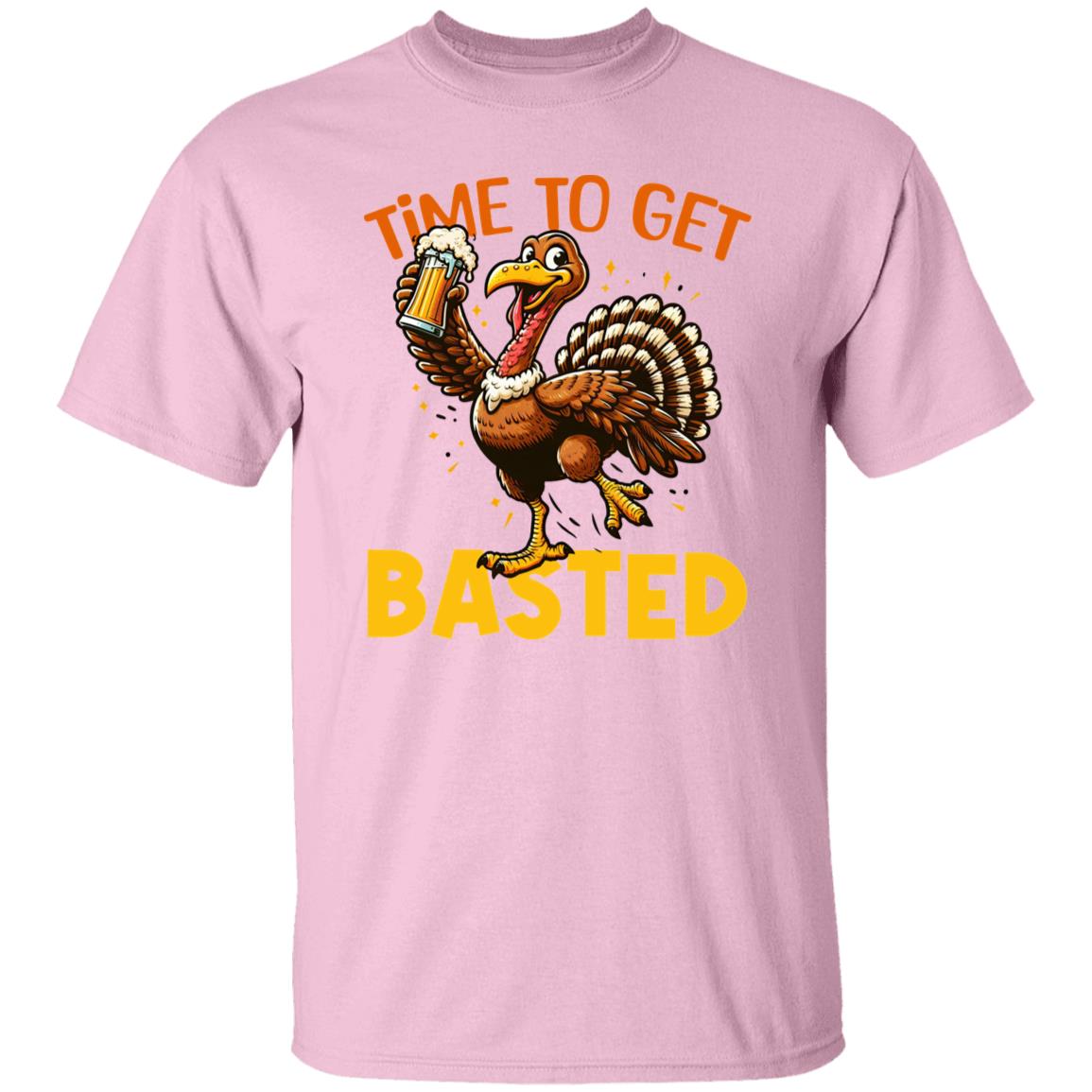 Funny Thanksgiving Time To Get Basted Thanksgiving Turkey Bird Basted T-Shirt