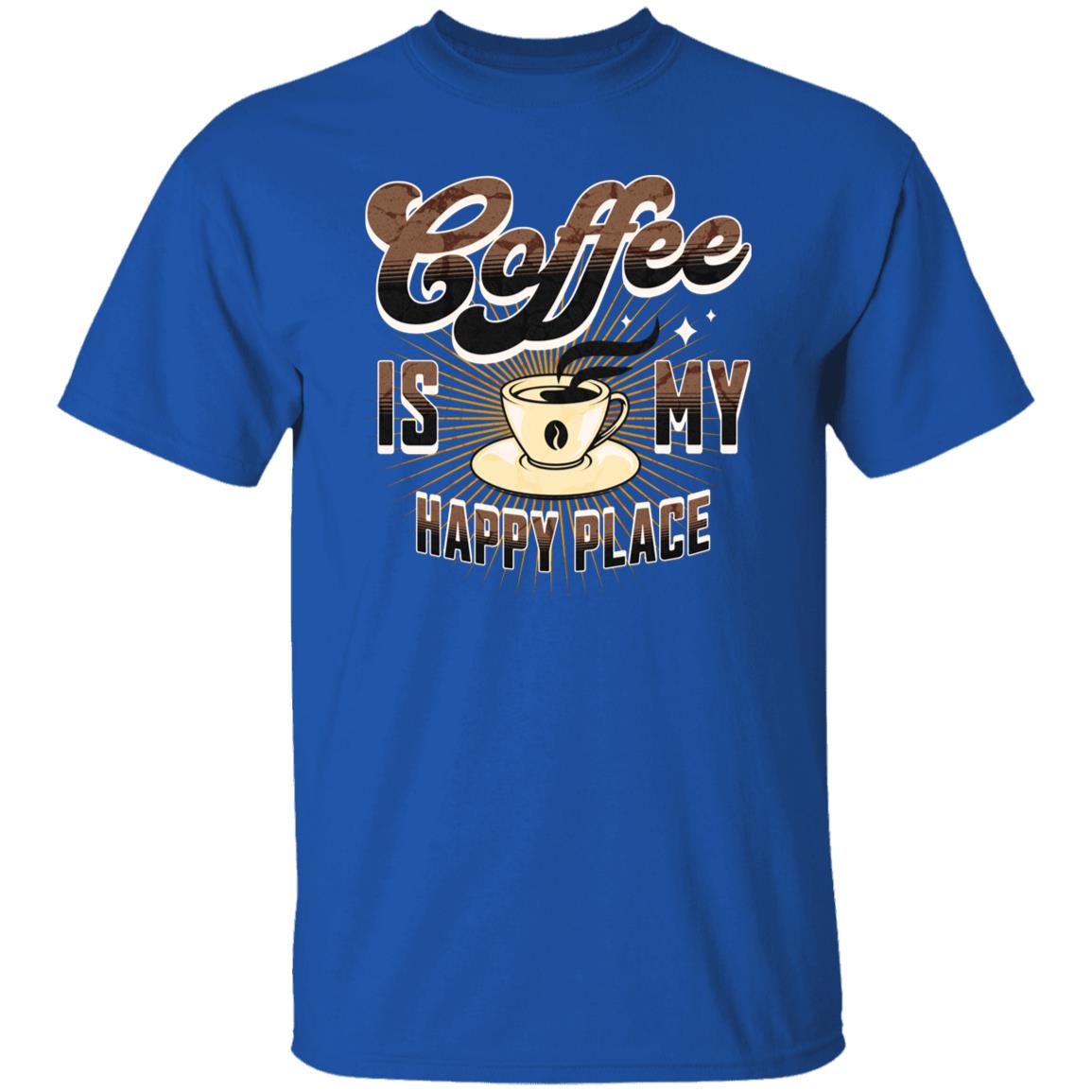 Coffee Is My Happy Place Funny Novelty Unisex T-Shirt