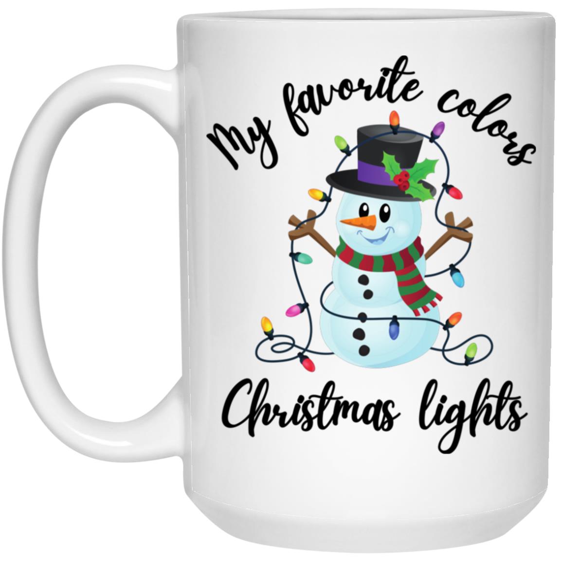 My Favorite Colors Snowman Mugs