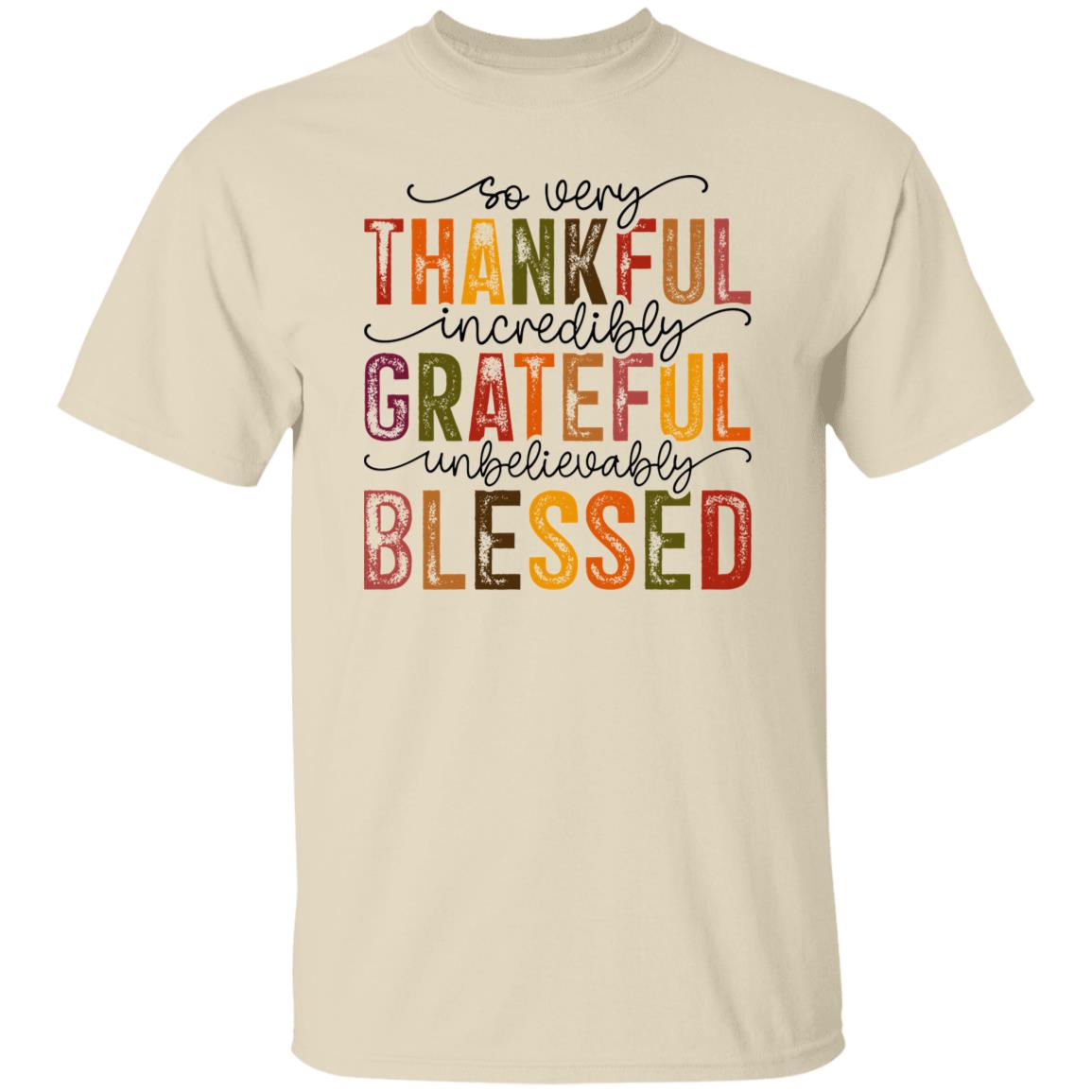 Fall Unisex So Very Thankful Casual Autumn Thanksgiving Graphic Tees T-Shirt