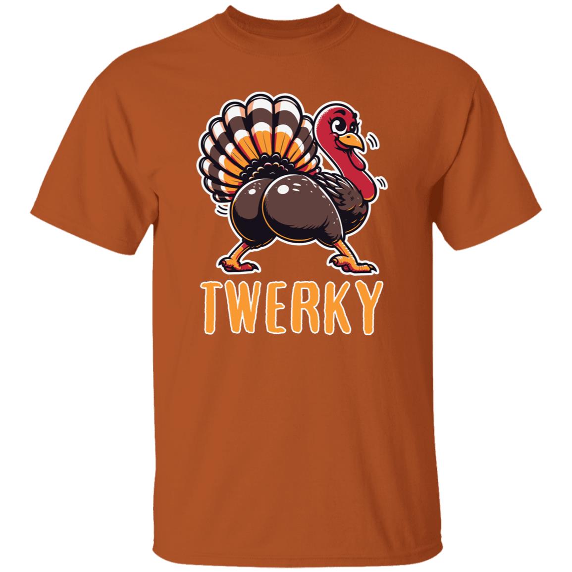 Funny Thanksgiving Twerky Thanksgiving Turkey Twerking Turkey Unisex T-Shirt