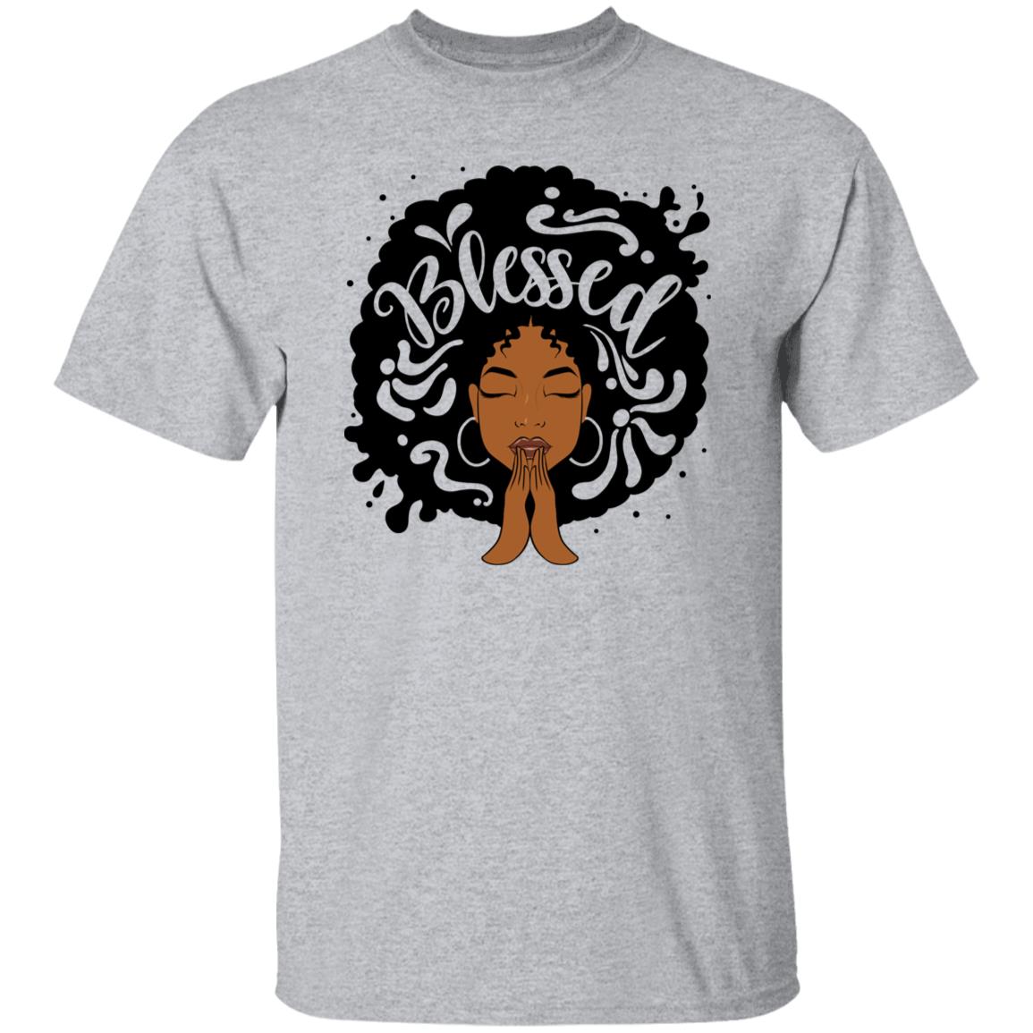 Blessed African American Afro Black Women With Hat Christian T-Shirt