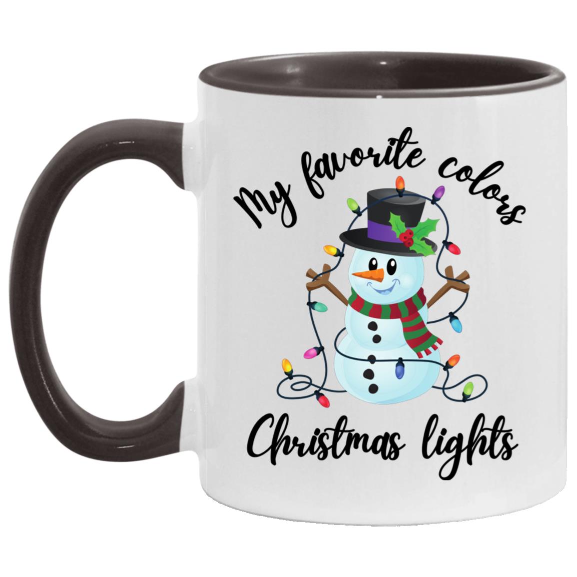 My Favorite Colors Snowman Mugs