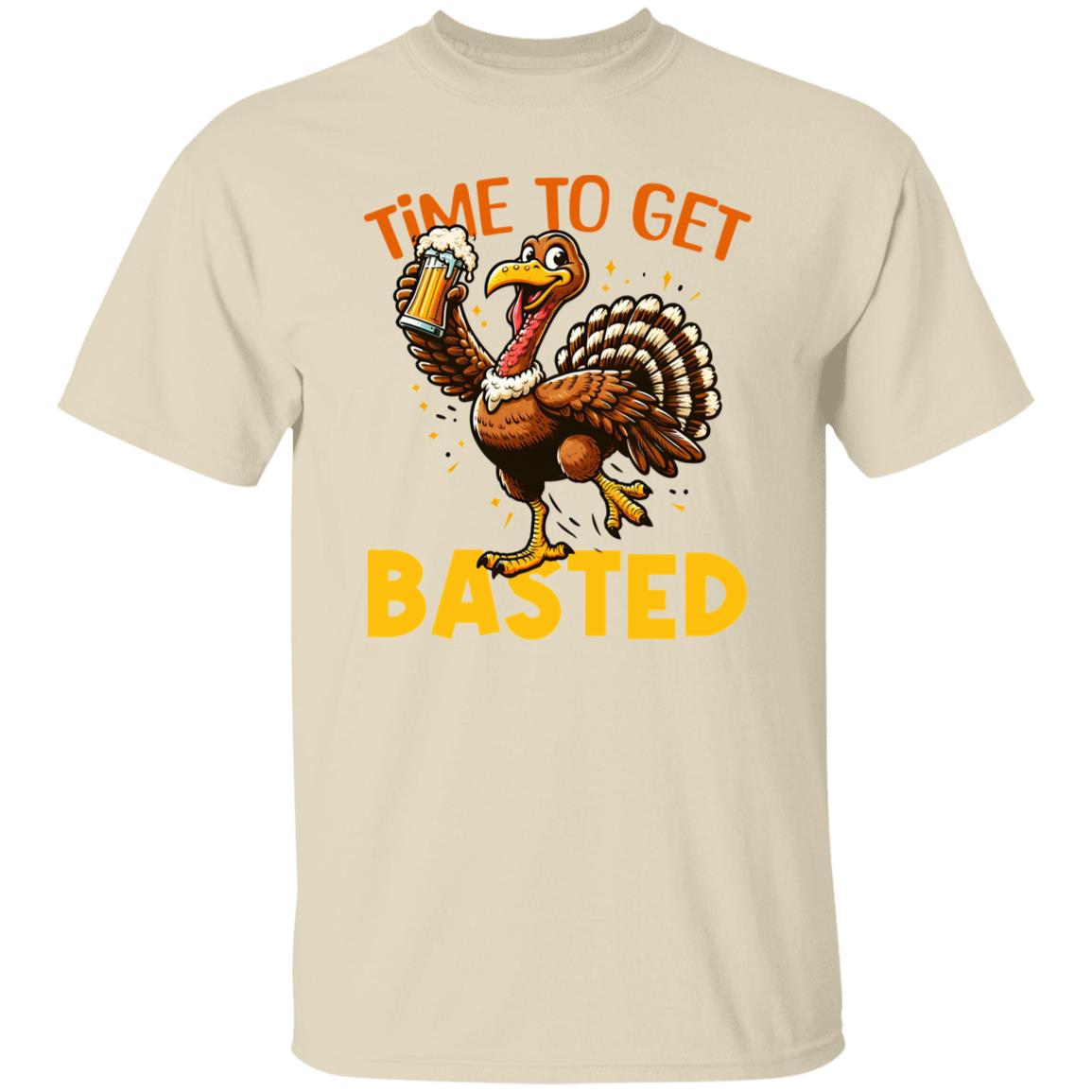 Funny Thanksgiving Time To Get Basted Thanksgiving Turkey Bird Basted T-Shirt