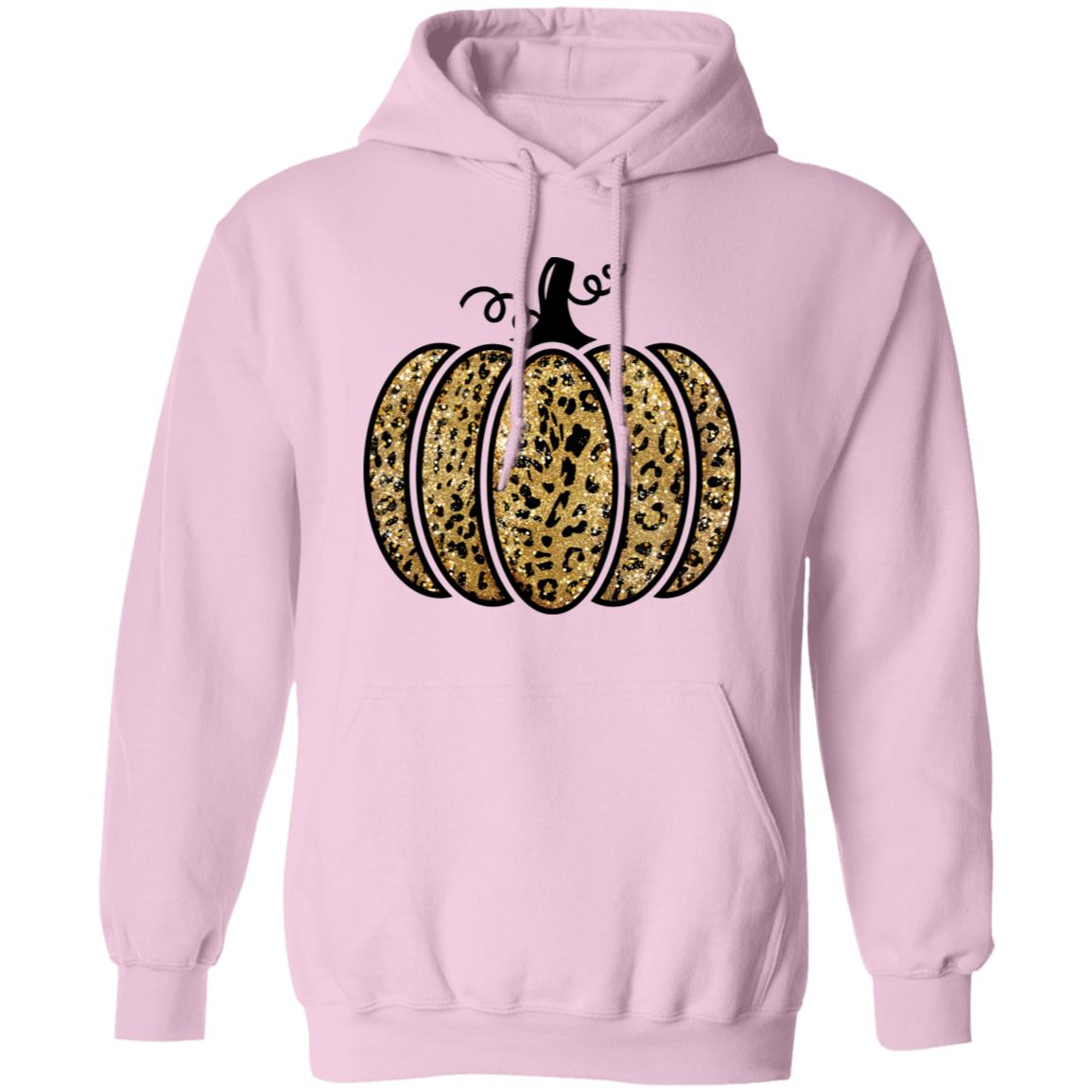 Leopard Glitter Print Unisex Pullover Fall Pumpkin Casual Autumn Thanksgiving Graphic Pullover Hoodie