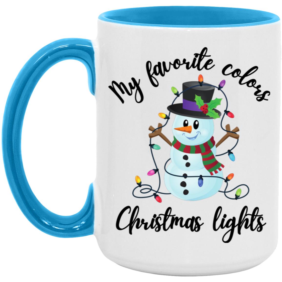 My Favorite Colors Snowman Mugs