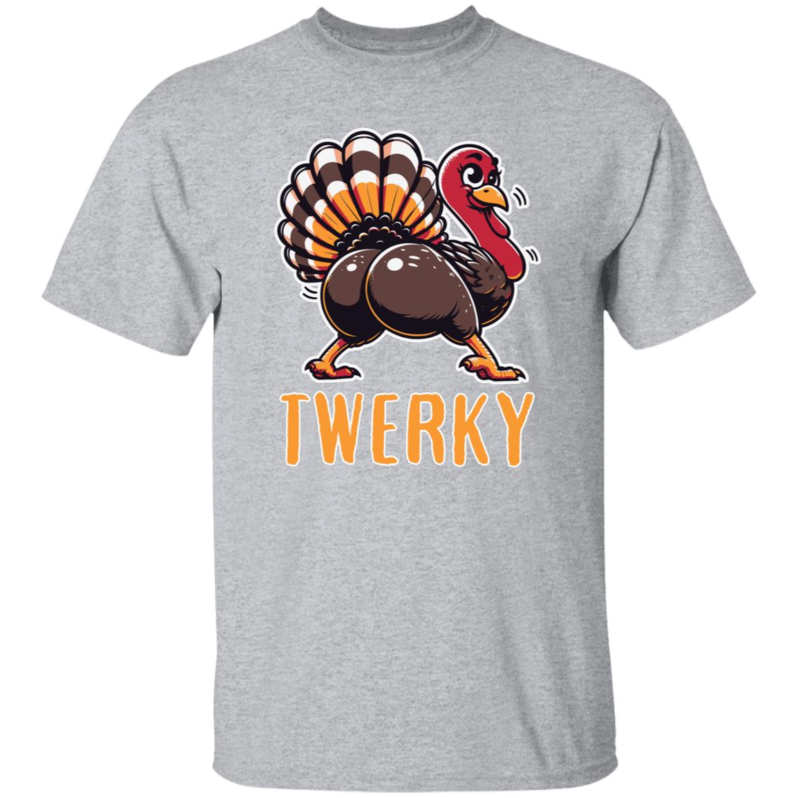 Funny Thanksgiving Twerky Thanksgiving Turkey Twerking Turkey Unisex T-Shirt