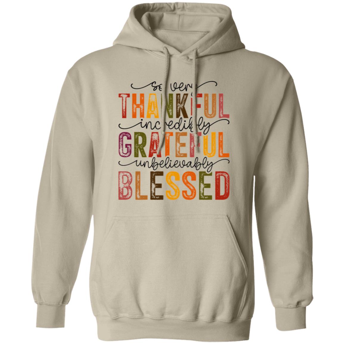 Fall Unisex So Very Thankful Casual Autumn Thanksgiving Graphic Pullover Hoodie