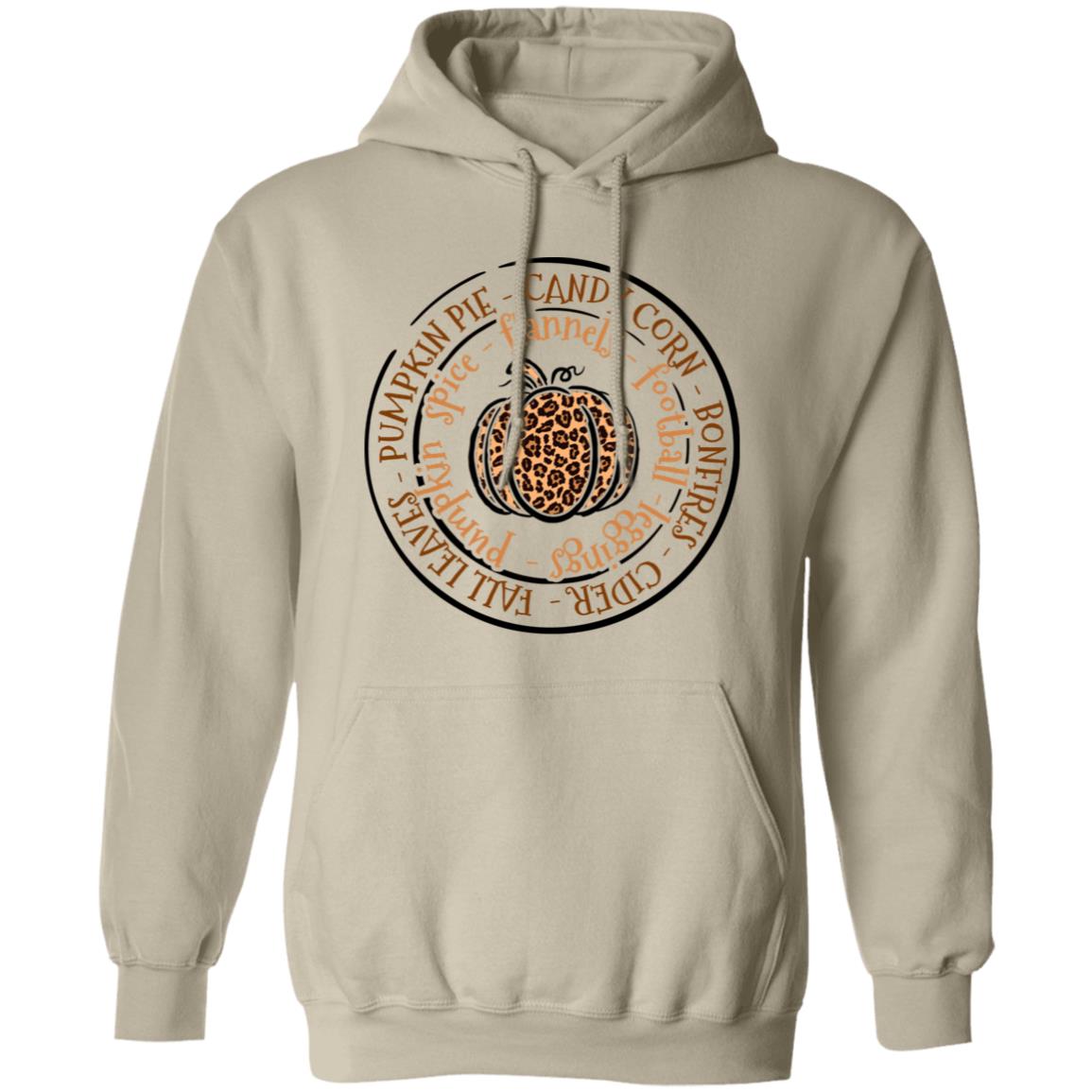 Fall Leopard Print Pumpkin Unisex Hoodie Casual Autumn Thanksgiving Graphic Pullover Hoodie