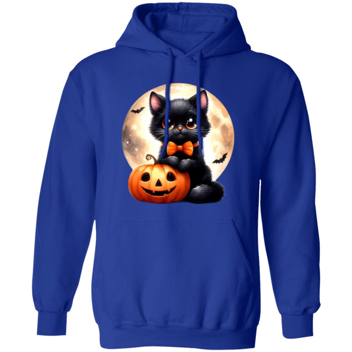 Retro Black Cat Pumpkin Halloween Costume Fall Autumn Season T-Shirt and Pullover Hoodie