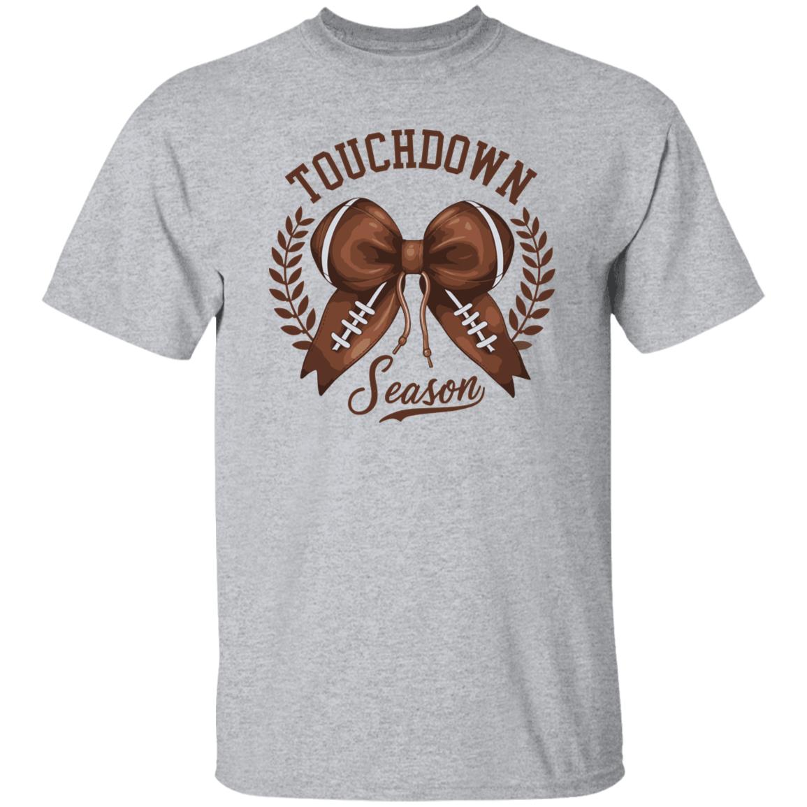 Touchdown Season American Football Bow Game Day Thanksgiving T-Shirt