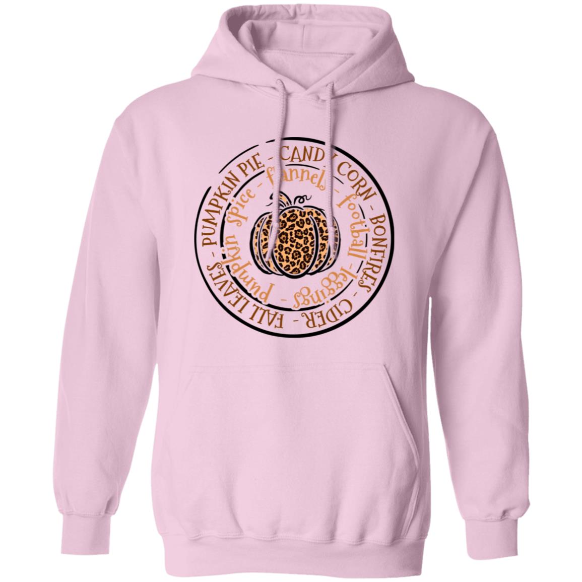 Fall Leopard Print Pumpkin Unisex Hoodie Casual Autumn Thanksgiving Graphic Pullover Hoodie