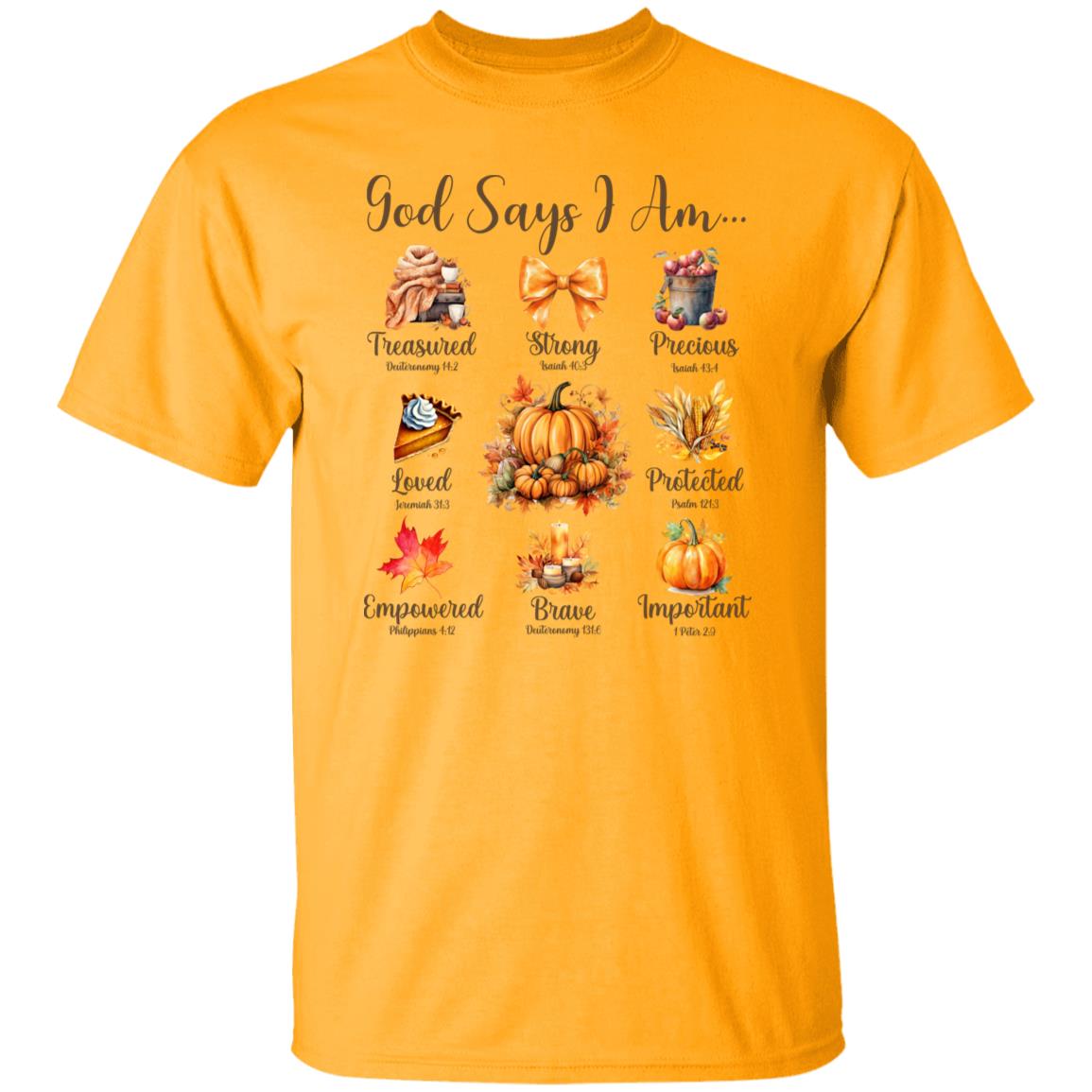 God Say I Am Fall Unisex Shirt Casual Autumn Thanksgiving Graphic T-Shirt