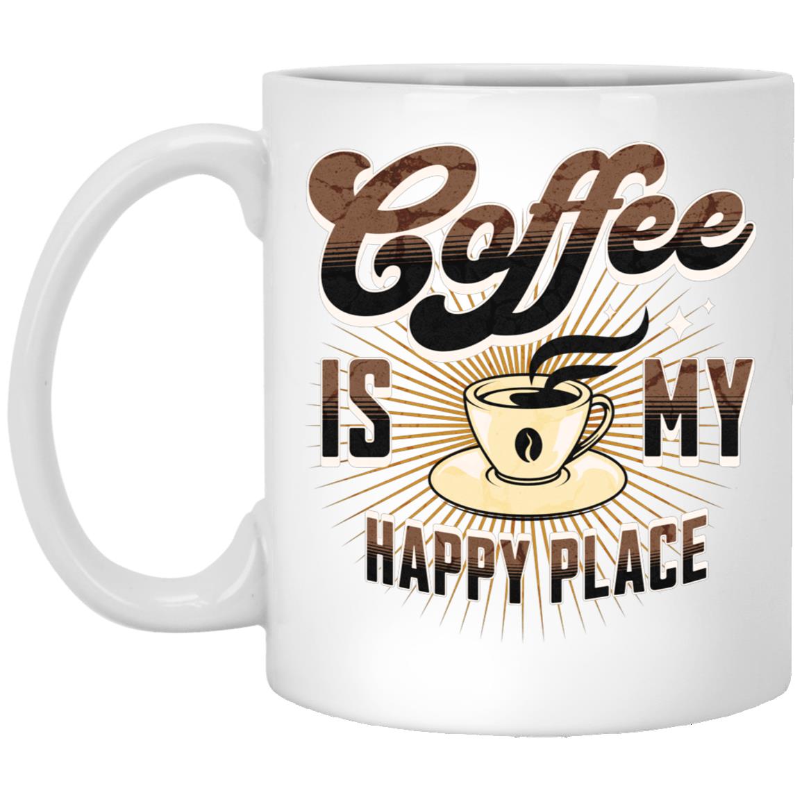 Coffee Is My Happy Place Mugs