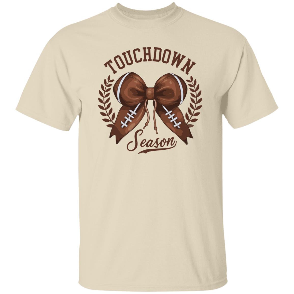 Touchdown Season American Football Bow Game Day Thanksgiving T-Shirt