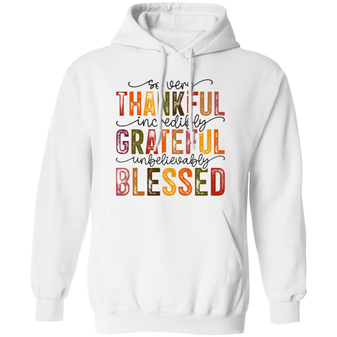 Fall Unisex So Very Thankful Casual Autumn Thanksgiving Graphic Pullover Hoodie