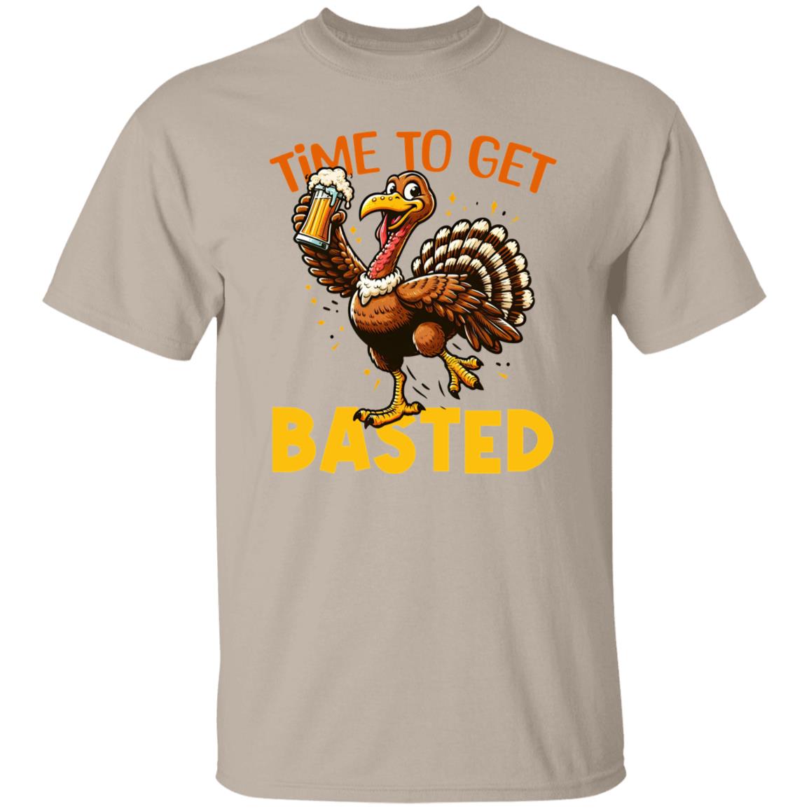 Funny Thanksgiving Time To Get Basted Thanksgiving Turkey Bird Basted T-Shirt