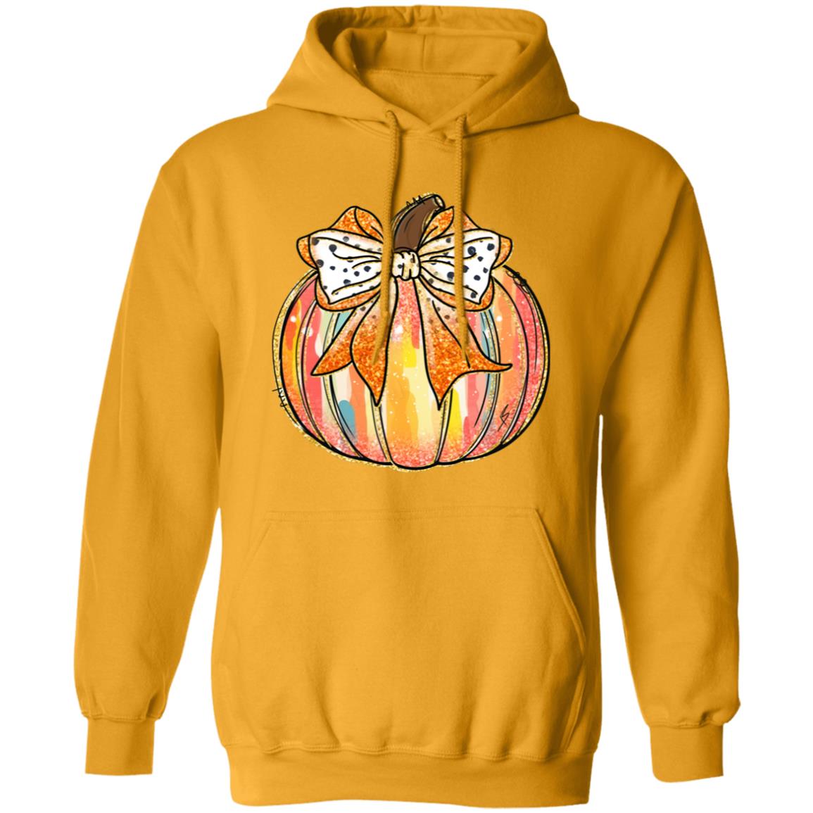 Fall Bow Pumpkin Unisex Hoodie Halloween Pumpkin Graphic Pullover Thanksgiving Cute Autumn Thankful Pullover Hoodie