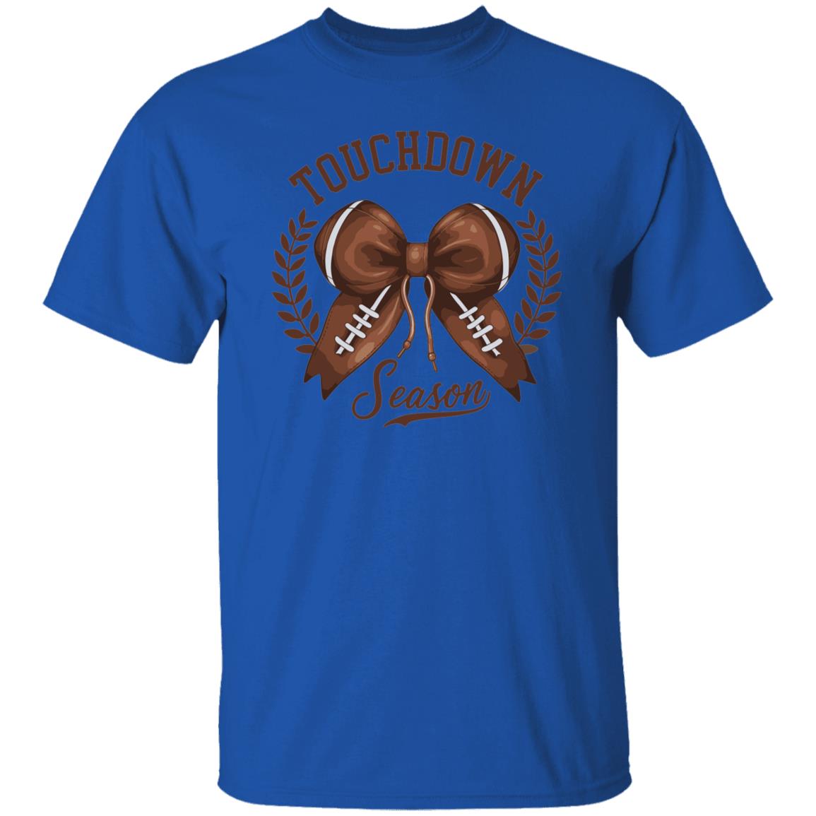 Touchdown Season American Football Bow Game Day Thanksgiving T-Shirt