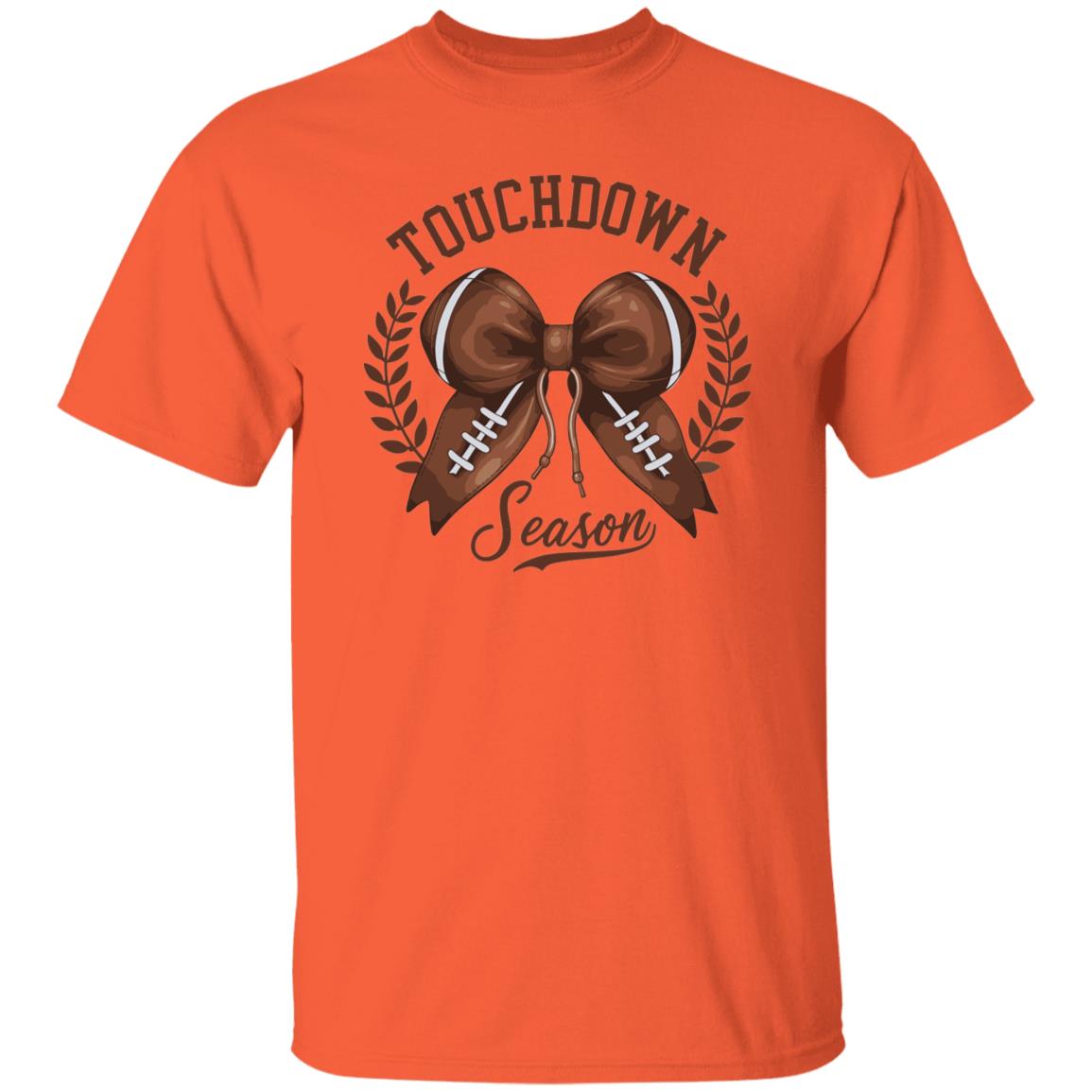 Touchdown Season American Football Bow Game Day Thanksgiving T-Shirt