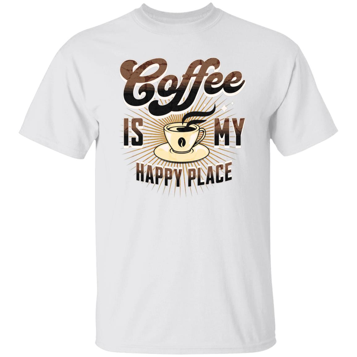 Coffee Is My Happy Place Funny Novelty Unisex T-Shirt