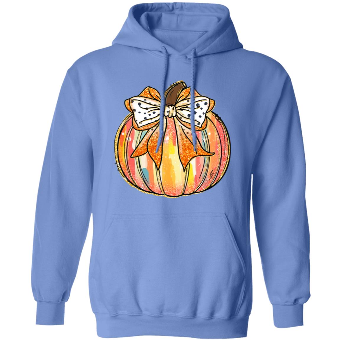 Fall Bow Pumpkin Unisex Hoodie Halloween Pumpkin Graphic Pullover Thanksgiving Cute Autumn Thankful Pullover Hoodie