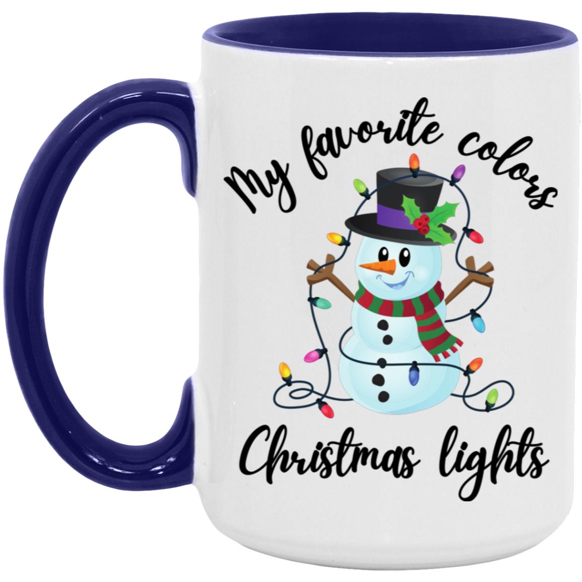 My Favorite Colors Snowman Mugs