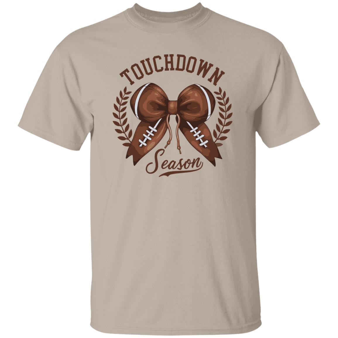 Touchdown Season American Football Bow Game Day Thanksgiving T-Shirt