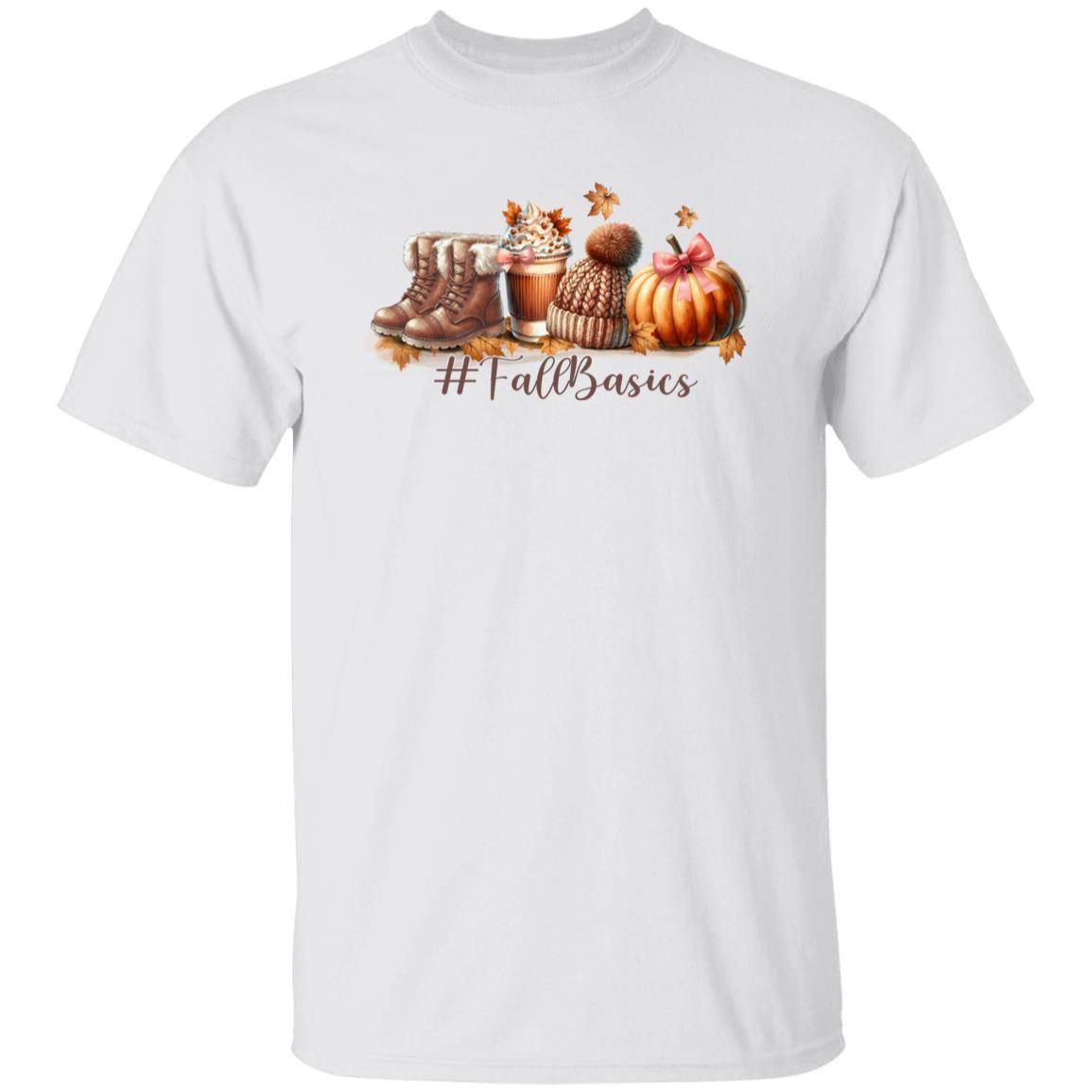 #Fall Basics T Shirt Funny Halloween Thanksgiving Graphic Tee Casual Family Halloween Costume Tops