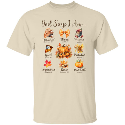 God Say I Am Fall Unisex Shirt Casual Autumn Thanksgiving Graphic T-Shirt