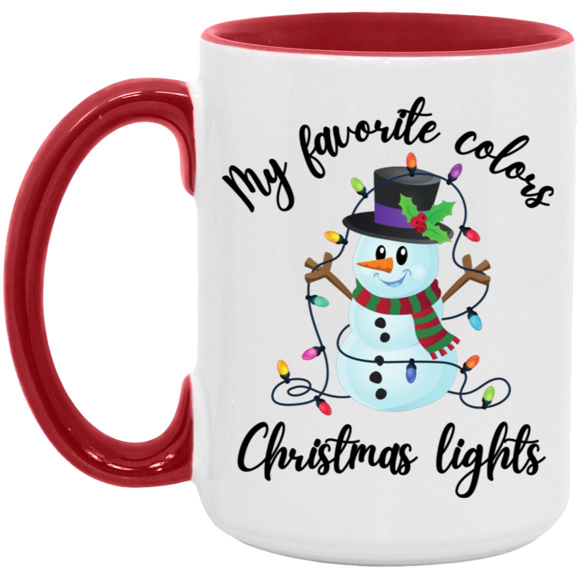 My Favorite Colors Snowman Mugs