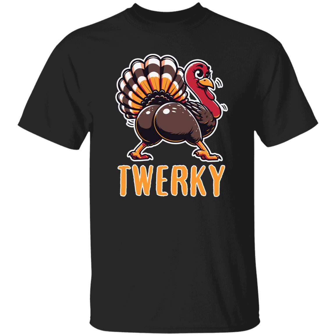 Funny Thanksgiving Twerky Thanksgiving Turkey Twerking Turkey Unisex T-Shirt