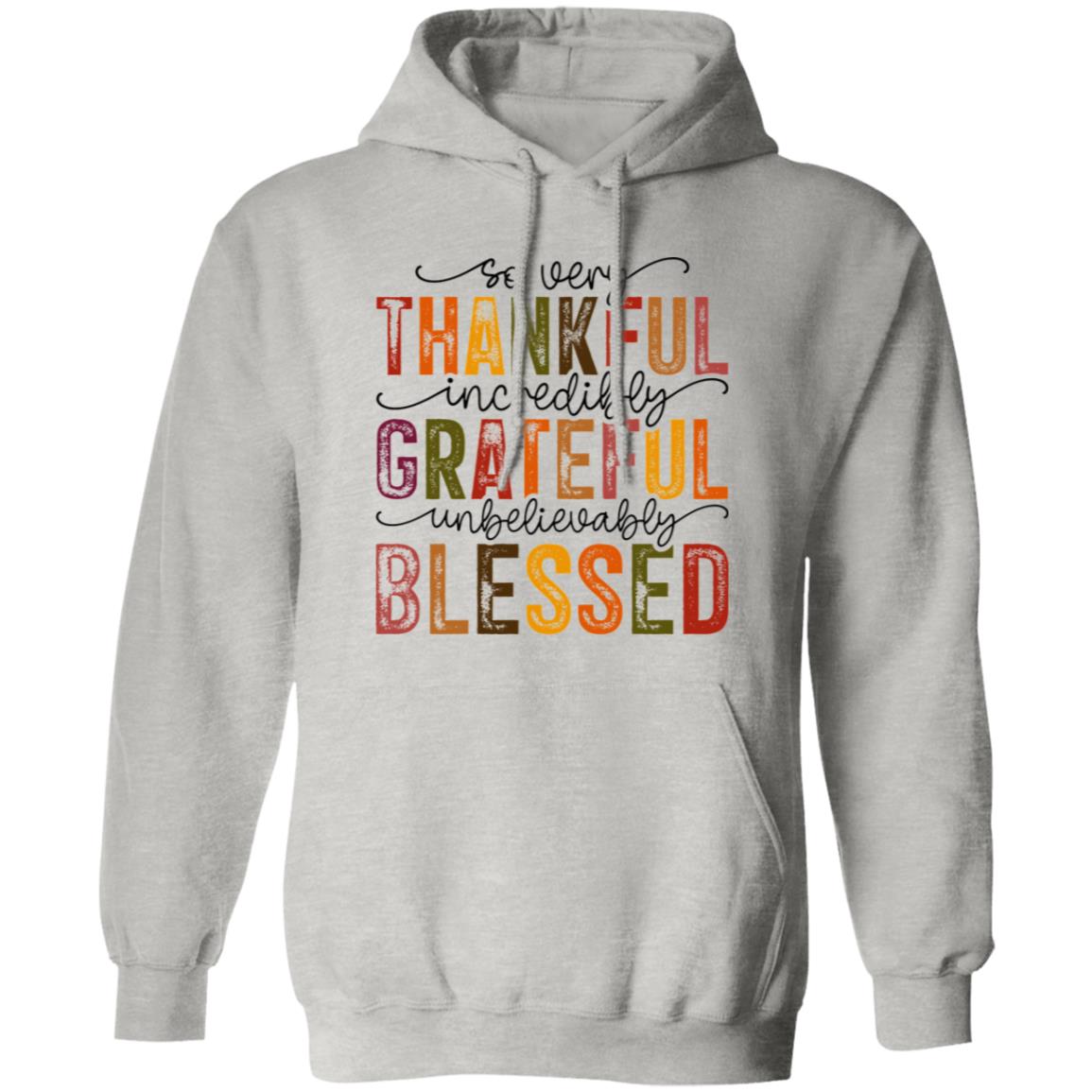 Fall Unisex So Very Thankful Casual Autumn Thanksgiving Graphic Pullover Hoodie