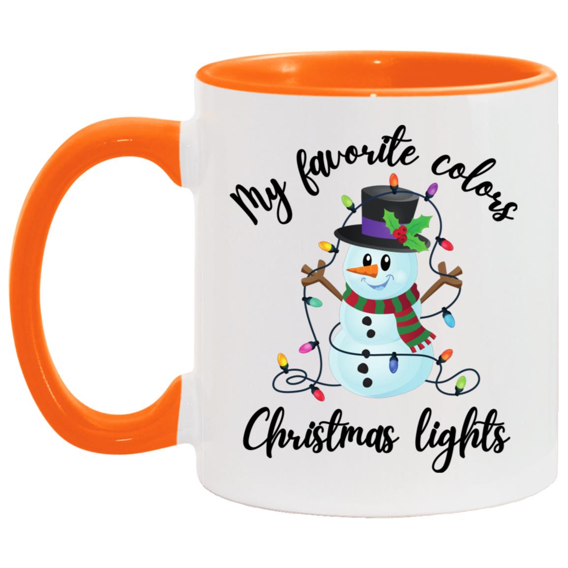 My Favorite Colors Snowman Mugs