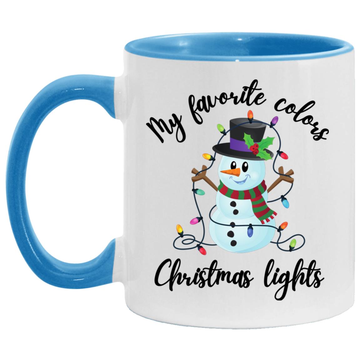 My Favorite Colors Snowman Mugs