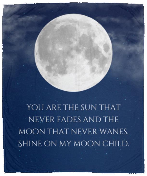 Moon Throw Blanket, I Love You to The Moon and Back Blanket Cute Cartoon Celestial Stars Throw Blanket Super Soft Gifts Throw for Kids and Adults