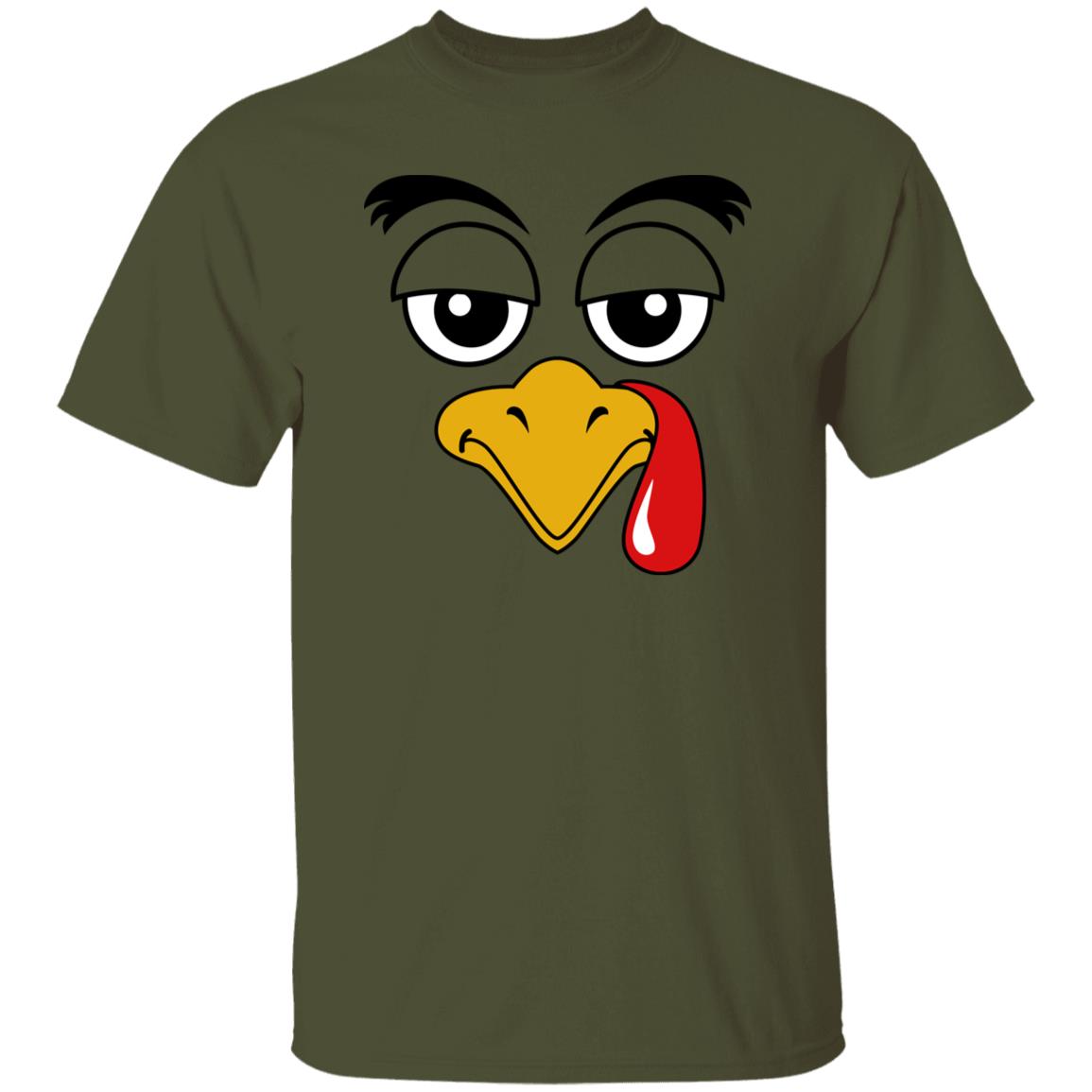 Thanksgiving Turkey Face Costume Funny Unsex T-Shirt