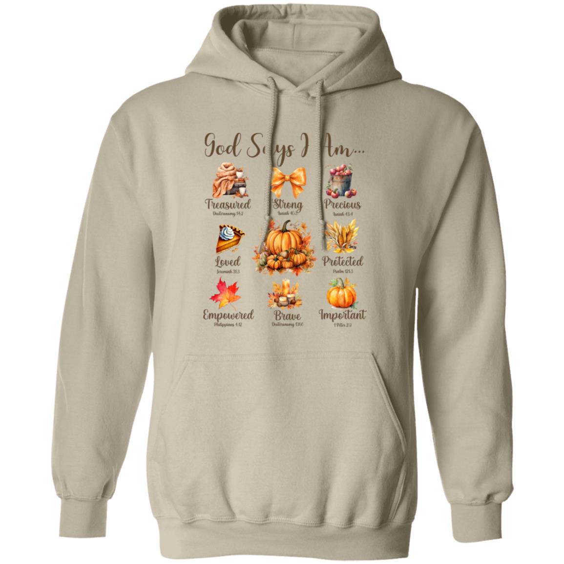 God Say I Am Fall Unisex Shirt Casual Autumn Thanksgiving Graphic Pullover Hoodie