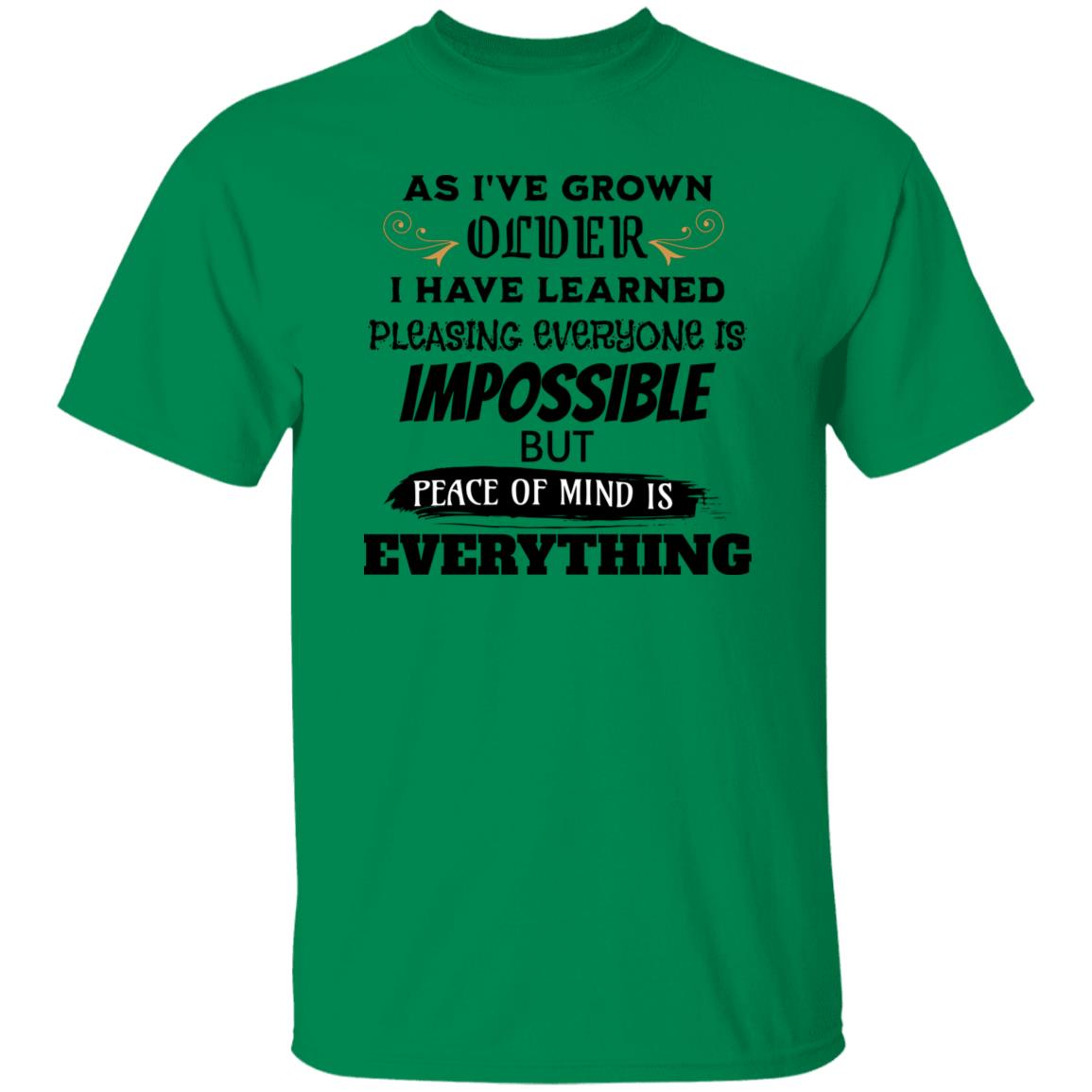 As I've Grown Older Peace of Mind Is Everything Novelty T-Shirt