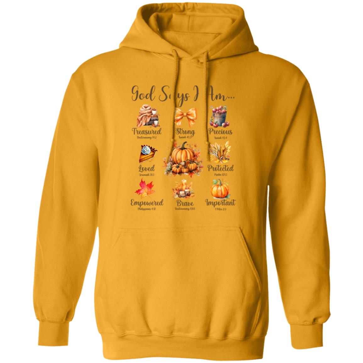 God Say I Am Fall Unisex Shirt Casual Autumn Thanksgiving Graphic Pullover Hoodie