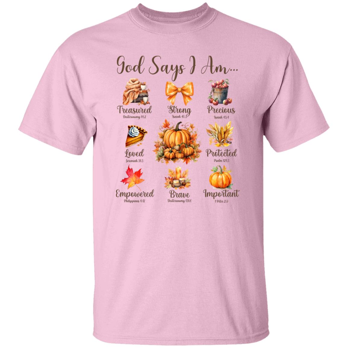 God Say I Am Fall Unisex Shirt Casual Autumn Thanksgiving Graphic T-Shirt