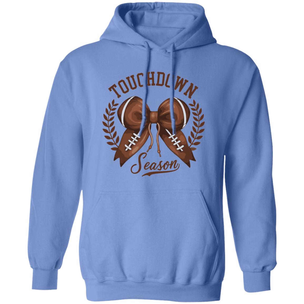 Touchdown Season American Football Bow Game Day Thanksgiving Pullover Hoodie