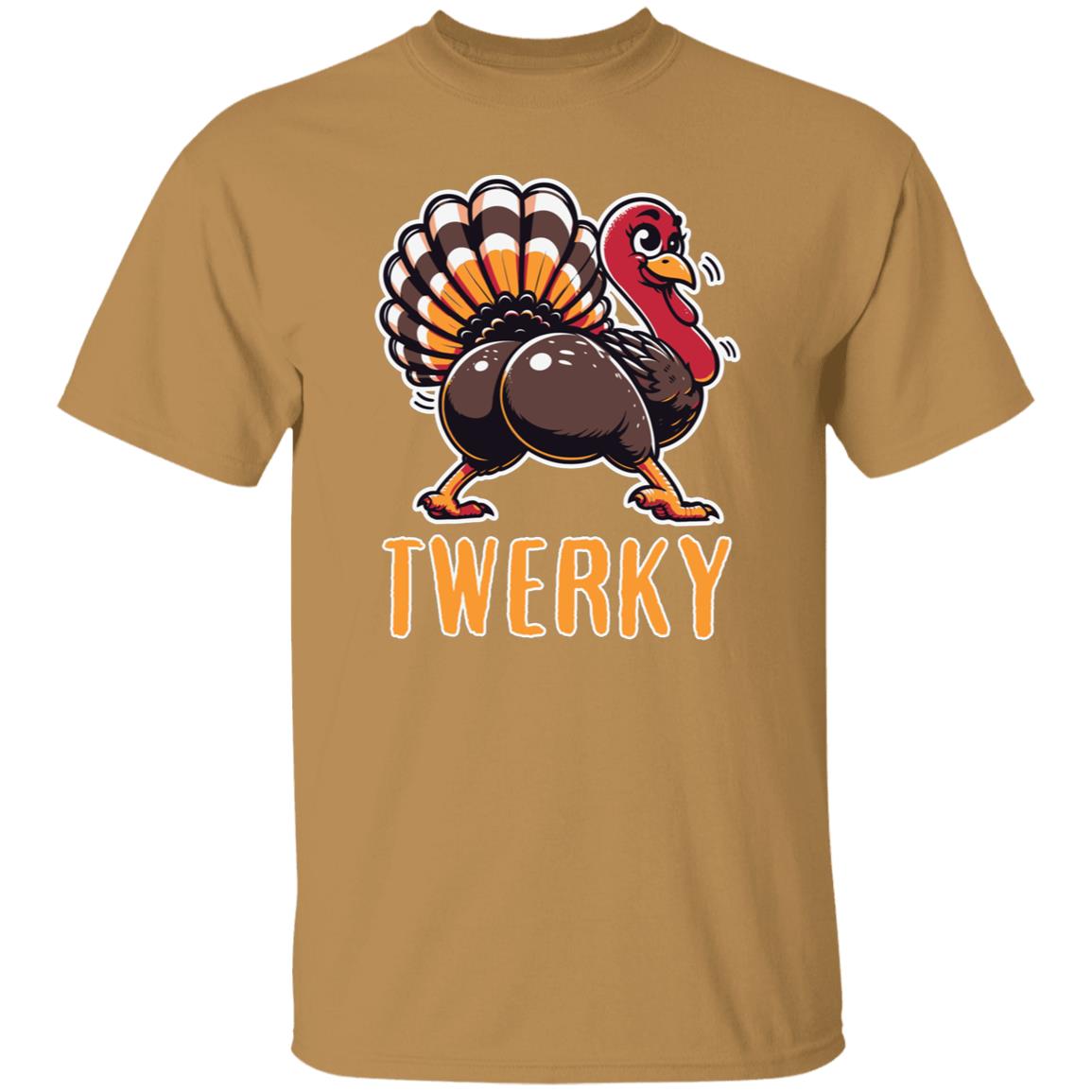 Funny Thanksgiving Twerky Thanksgiving Turkey Twerking Turkey Unisex T-Shirt