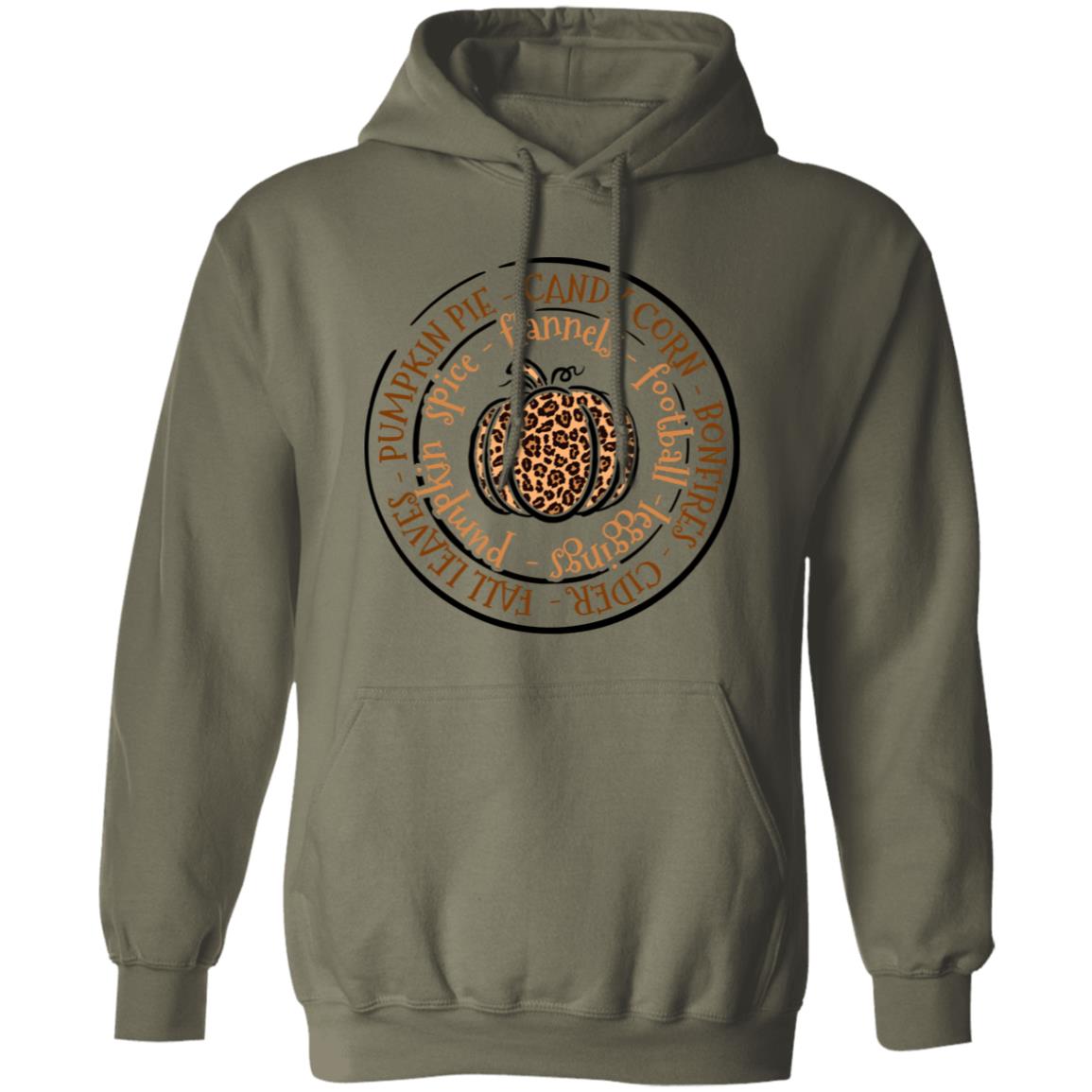 Fall Leopard Print Pumpkin Unisex Hoodie Casual Autumn Thanksgiving Graphic Pullover Hoodie