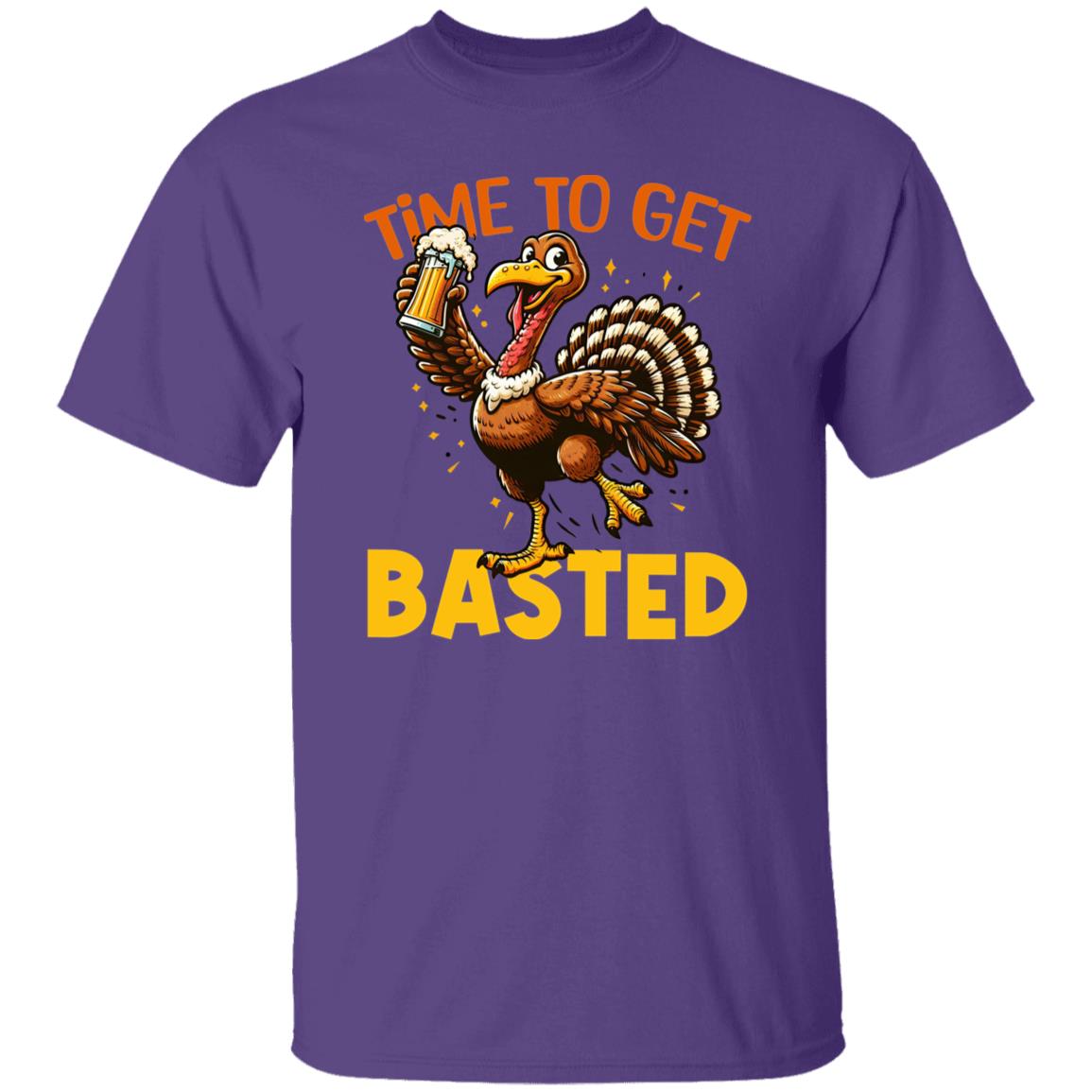 Funny Thanksgiving Time To Get Basted Thanksgiving Turkey Bird Basted T-Shirt