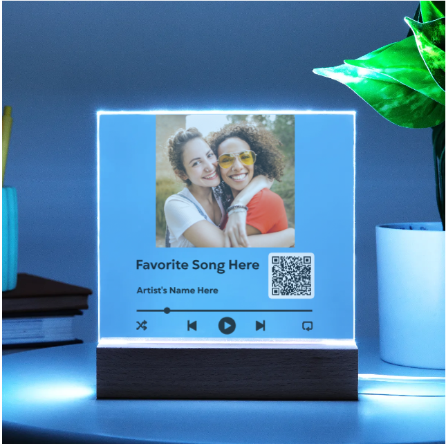 Personalized Music Plaque with Stand with QR Code